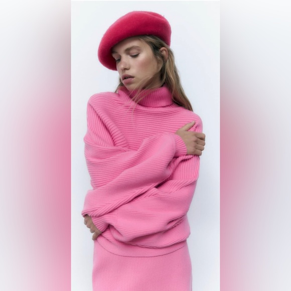 NWT Zara Fuchsia Pink Wool Beret - Picture 12 of 16